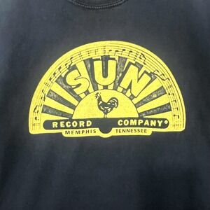 Lucky Brand Sun Record Company Memphis Tennessee Rooster Logo T Shirt Men's Sz L